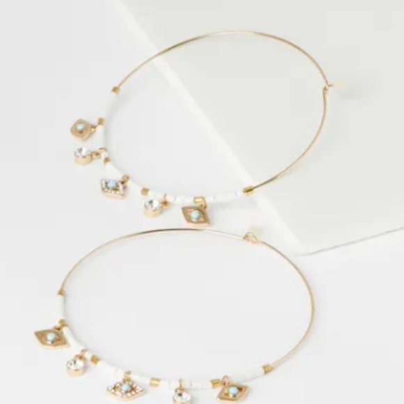 2 for $20 Aldo | Boho evil eye gold hoop earring NWT - Picture 2 of 5